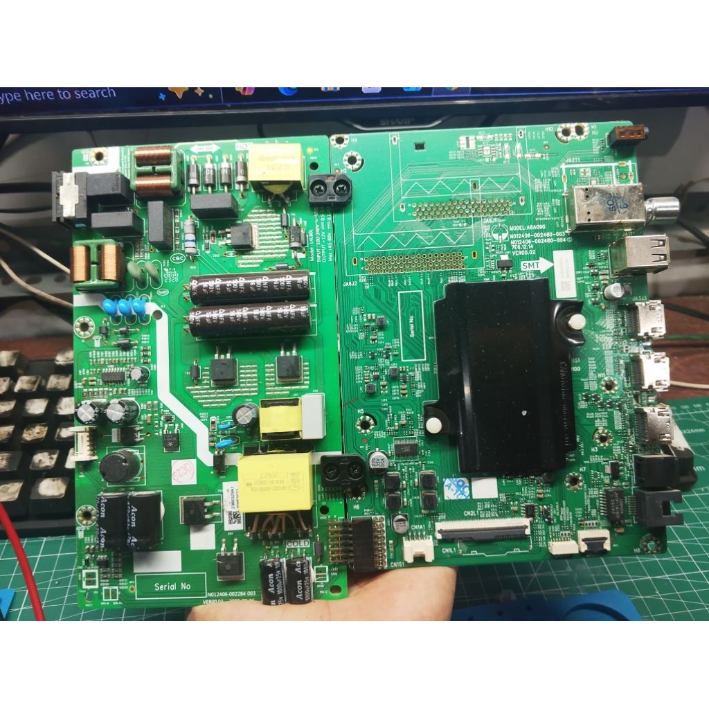 MB MAINBOARD TV LED COOCAA 43S3U PRO - PSU POWER SUPLY TV LED COOCAA 40S3U PRO - MB PSU COOCAA 43S3U