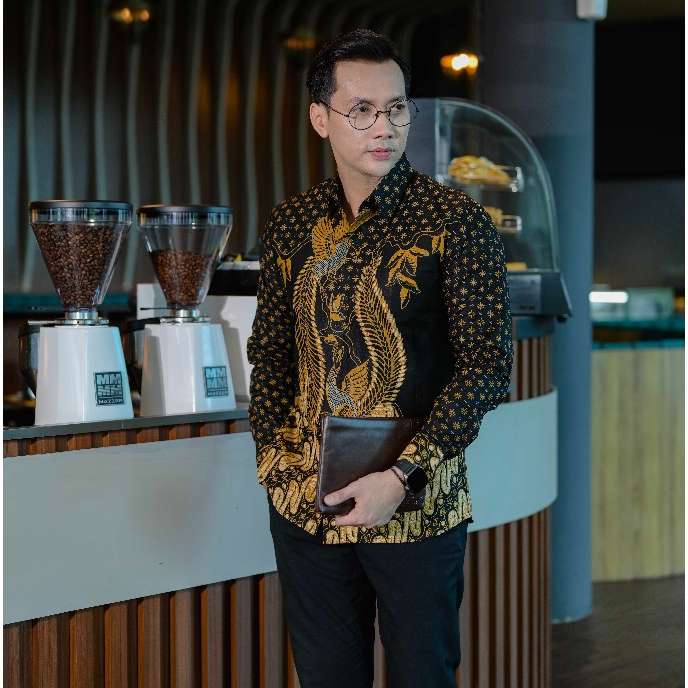 Kemeja Batik Motif Adyatma Lengan Panjang Lapis Furing bahan Katun Kualitas Premium
