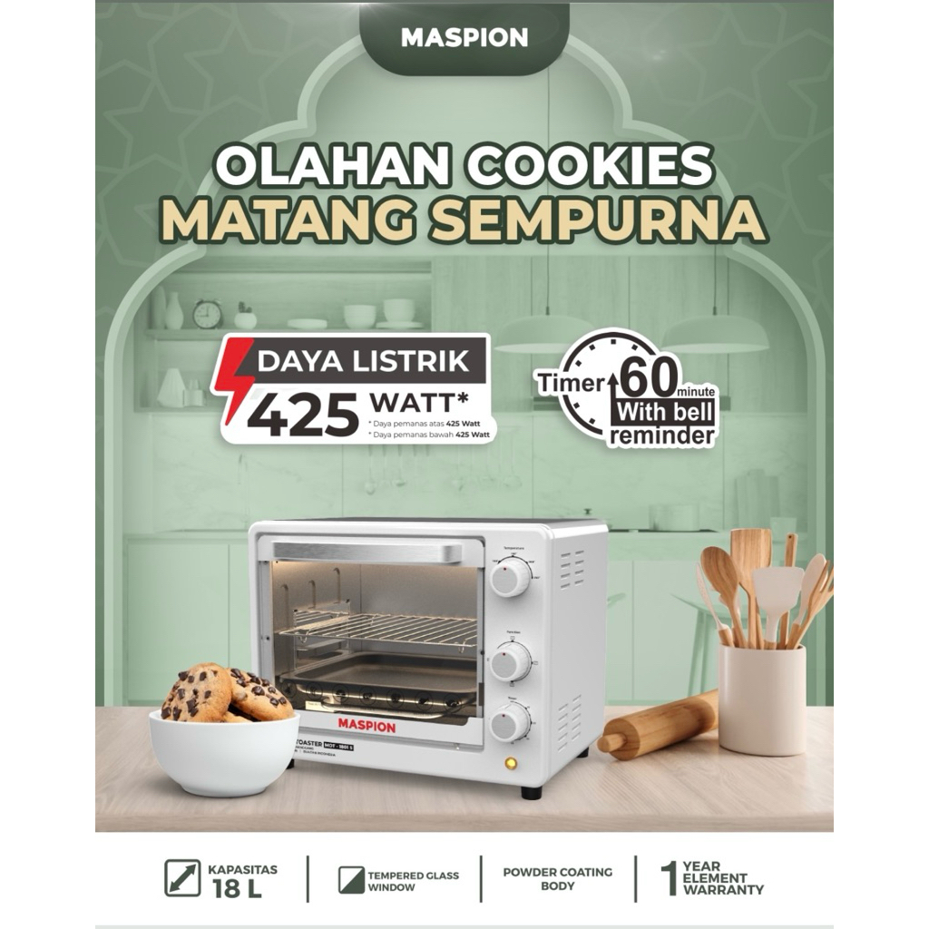 Oven Listrik Maspion 18 Liter MOT 1801