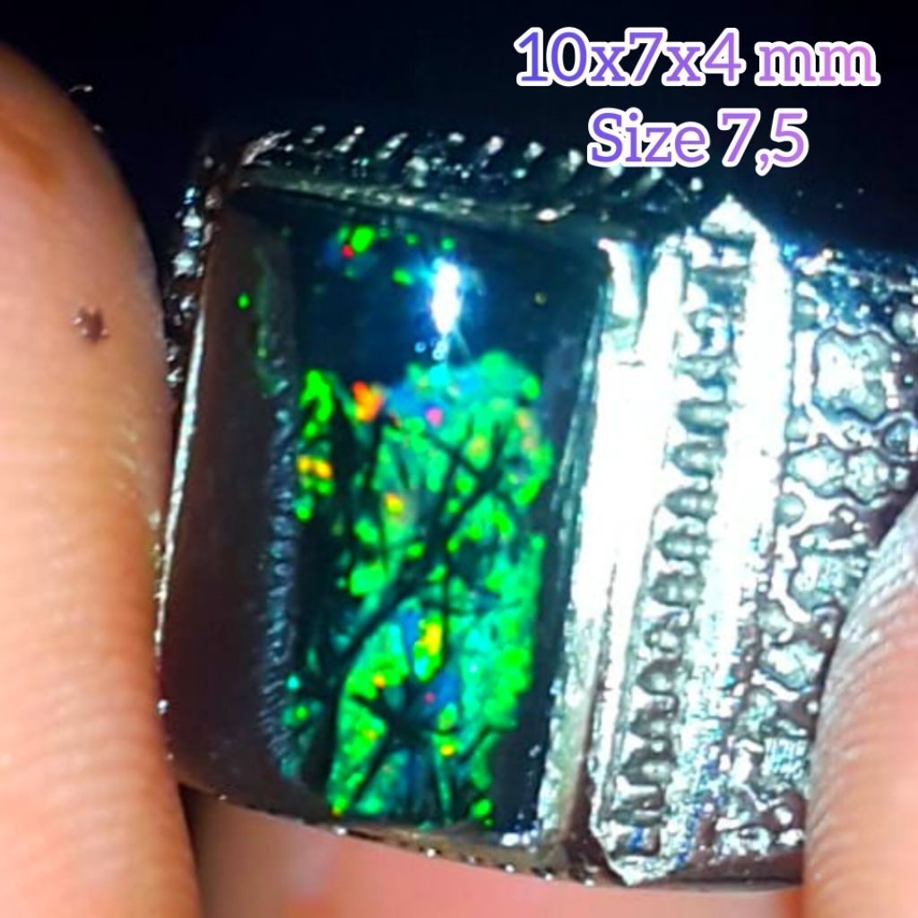 Cincin Batu Black Opal Sempur Banten Top Jarong Biyang Bahan Ranting