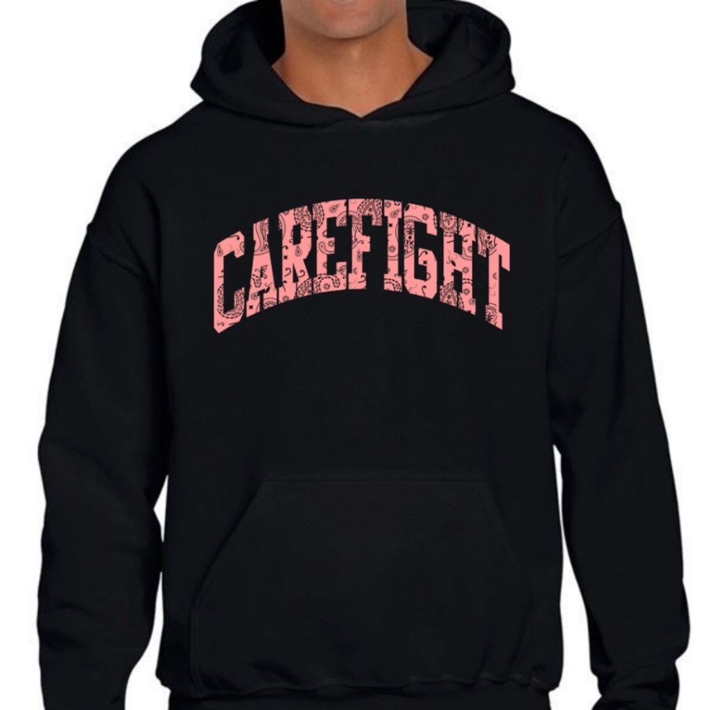 Hoodie Care Fight Bandana Hitam Keren