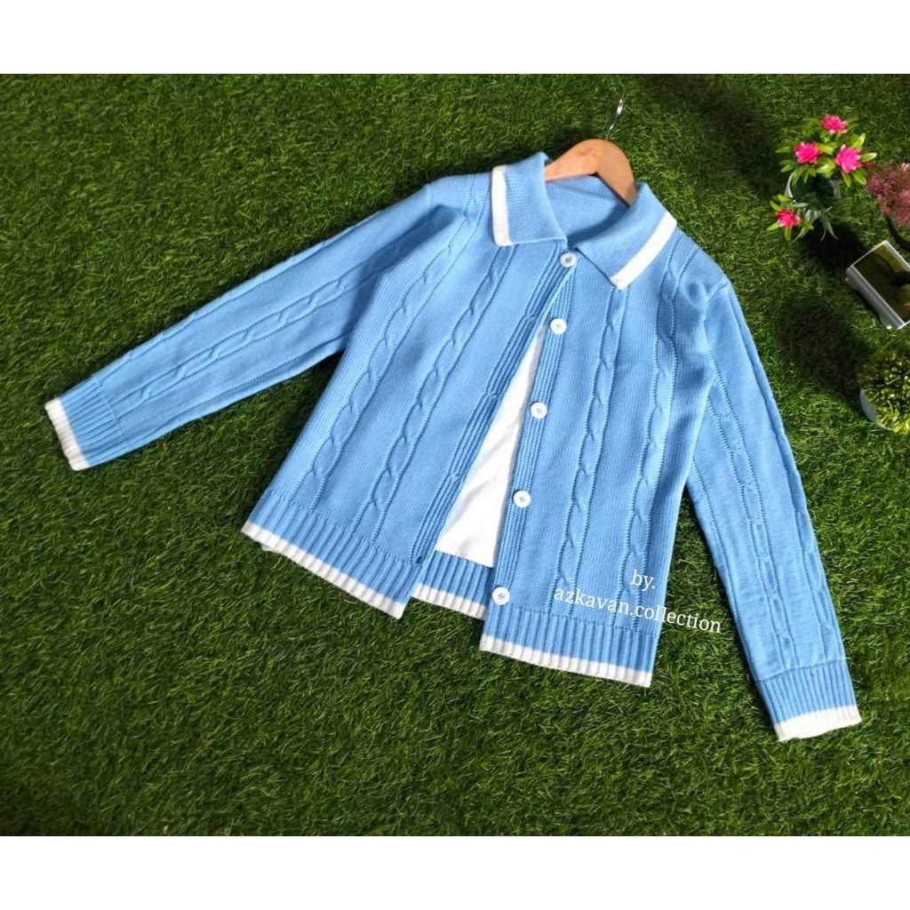 CARDIGAN NUKY ANAK UMUR 8-12 tahun/ Sweater rajut anak/ Baju rajut anak