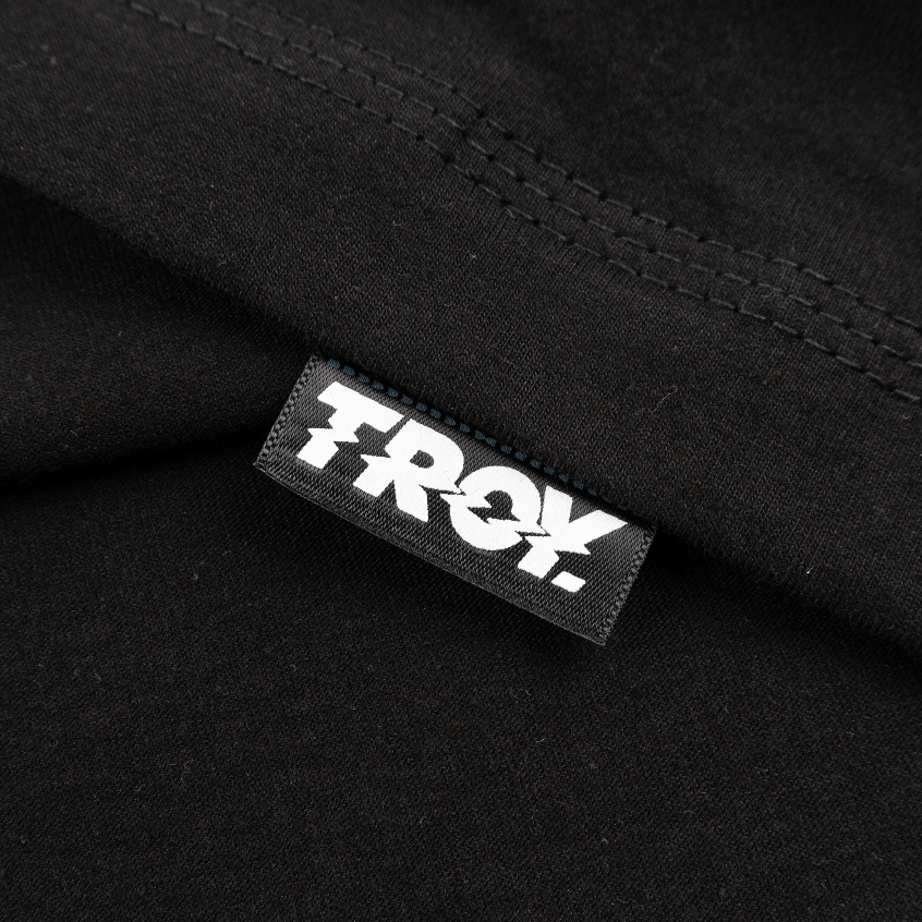 Troy Company Double Sleeve Double Layer Longsleeve Tshirt Pure Black Dystopia - Kaos Lengan Panjang Hitam DSD 2533