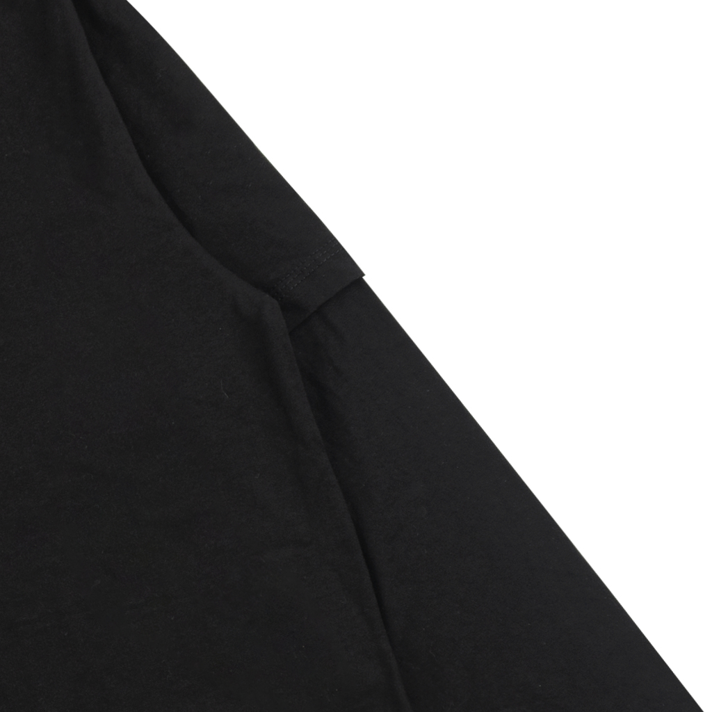 Troy Company Double Sleeve Double Layer Longsleeve Tshirt Pure Black Wings - Kaos Lengan Panjang DSD 2534