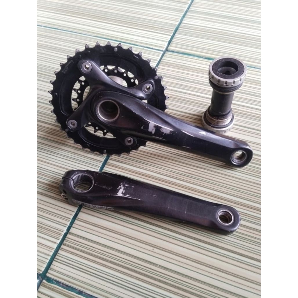 crank shimano deore m617 double speed hollowtech 2