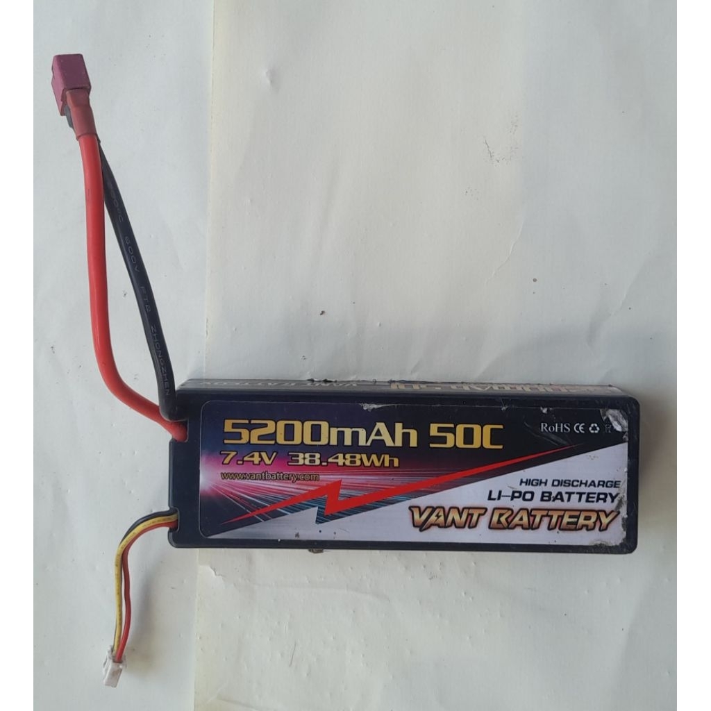Baterai LiPo Vant Battery 5200mAh 50C 2S 7.4V – High Discharge – Kondisi Bekas Normal