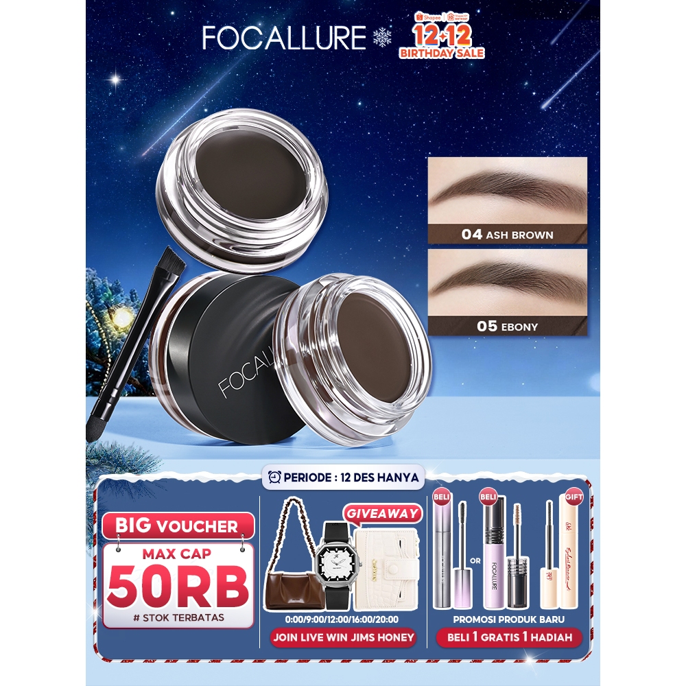 FOCALLURE Watreproof Eyebrow Cream 5 Color