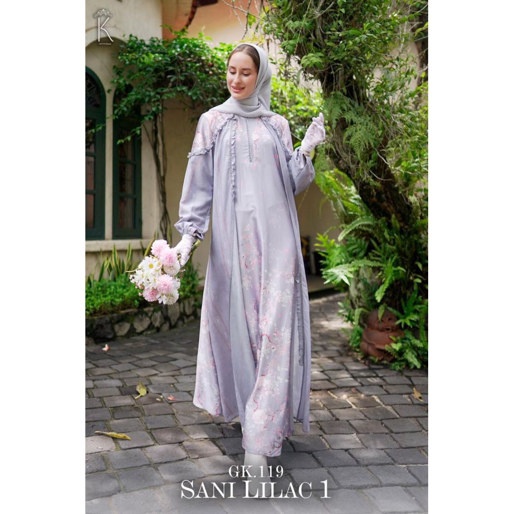 Dress Gamis Kemayu GK.119 SANI LILAC 1 by luna hijab Indonesia