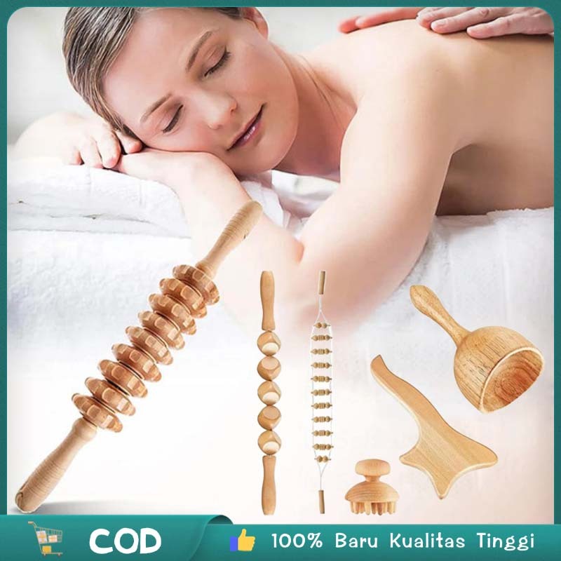 Kayu Pijat Alat Pijat Kayu Alat Pijat Manual Dari Kayu Tongkat Pijat Kayu Roller