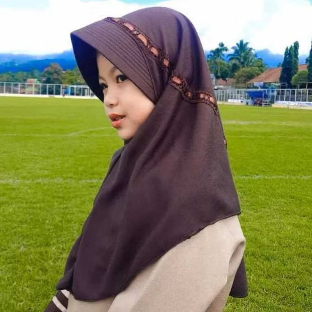 Jilbab Sekolah Kaos Adem untuk TK-SD-SMP-SMA