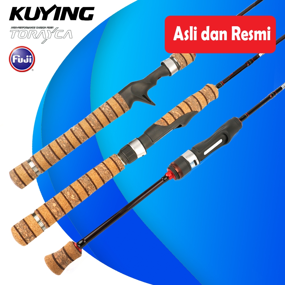 KUYING TETON UL Joran Pancing Fishing Lure Rod Ultra Light 180-192cm Karbon FUJI Spining Baitcasting