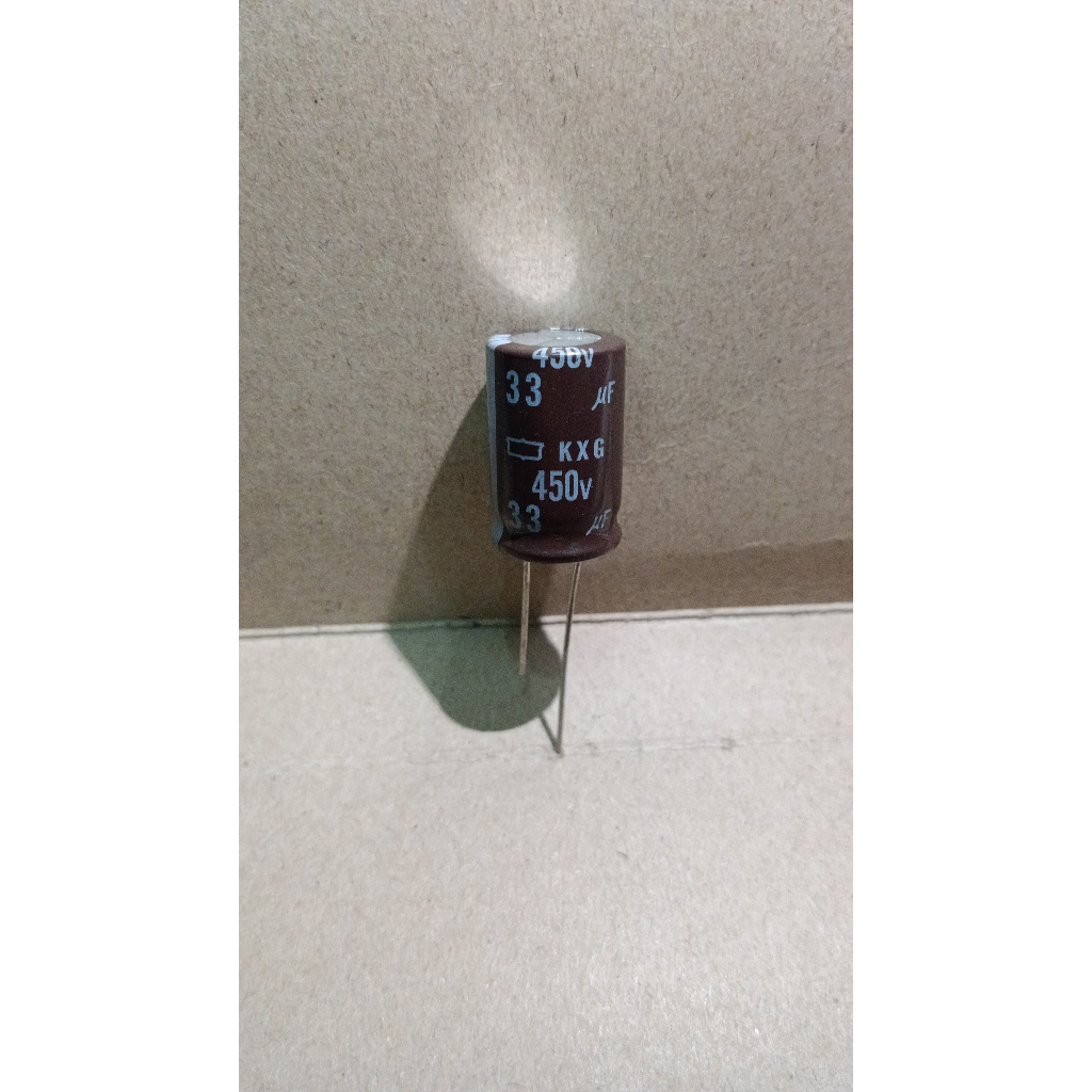 5591 kapasitor elco 33uf 33 uf 450v 450volt 450 volt nippon chemicon