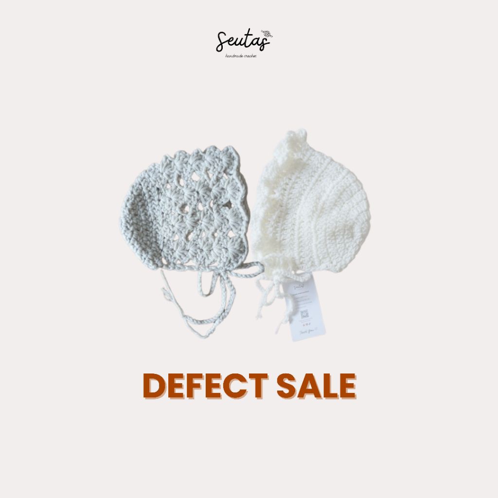 SEUTAS Defect Sale Topi Bayi/Sepatu Bayi Rajut
