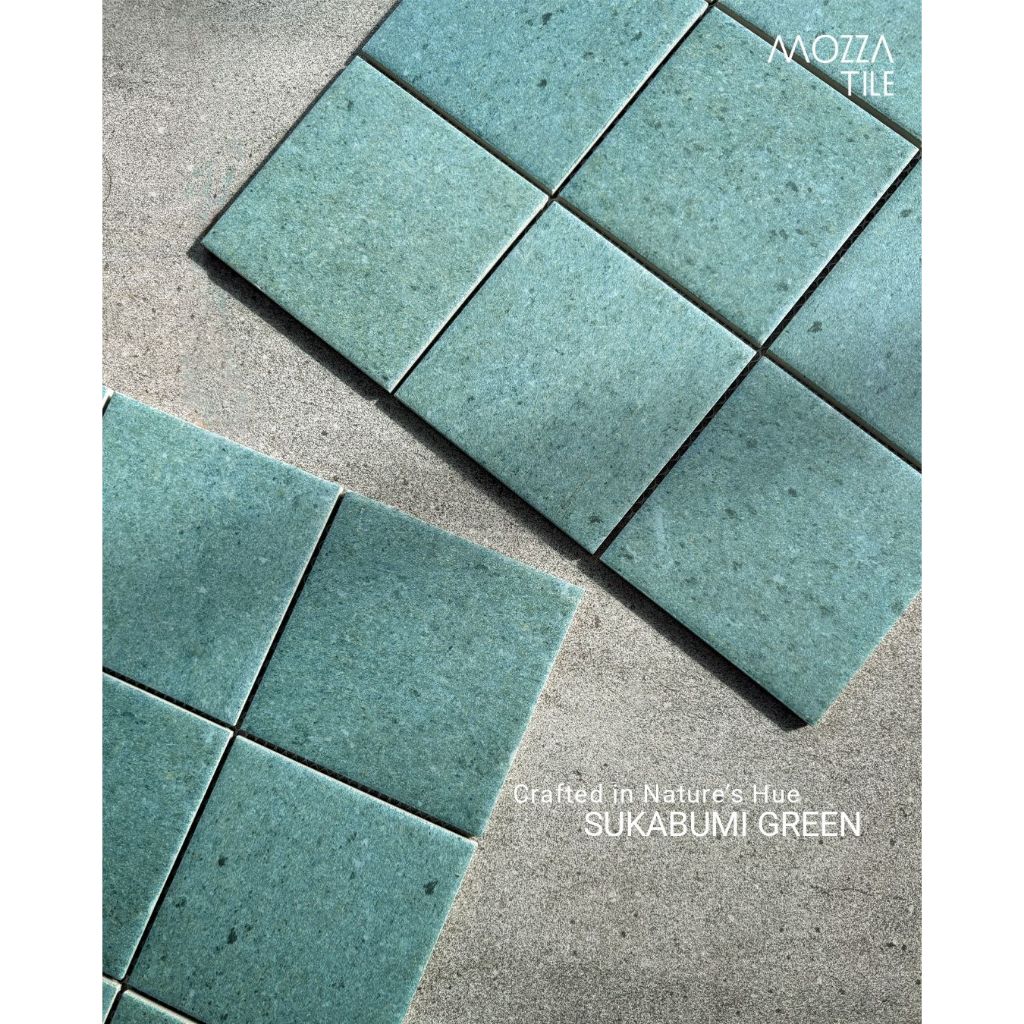 Keramik Lantai Dinding Kolam Renang Pool Tile Hijau Turquoise Hijau Batu Alam Hijau Batu Sukabumi Ma