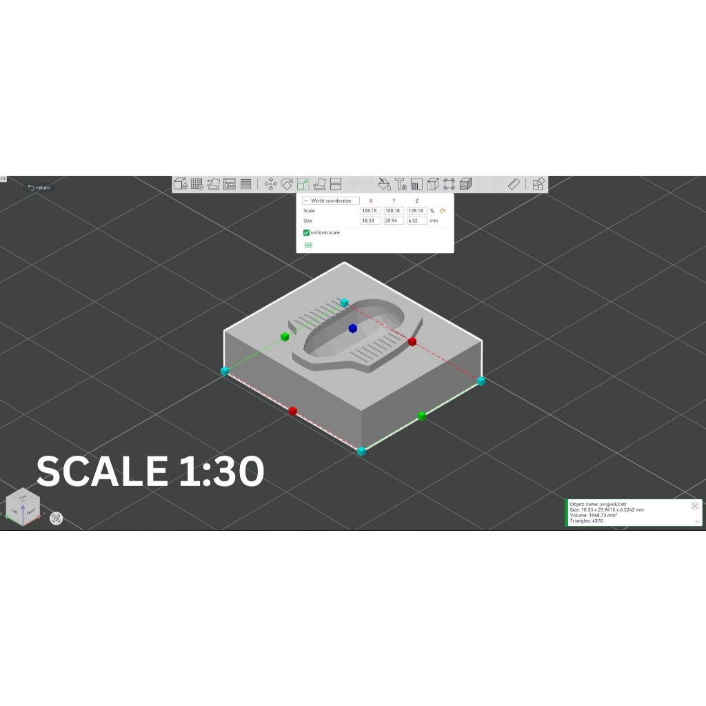 MINIATURE WC JONGKOK 1:30 / DIORAMA WC JONGKOK 1:30 / 3D PRINT MINIATUR WC JONGKOK 1:30 / MAKET WC J