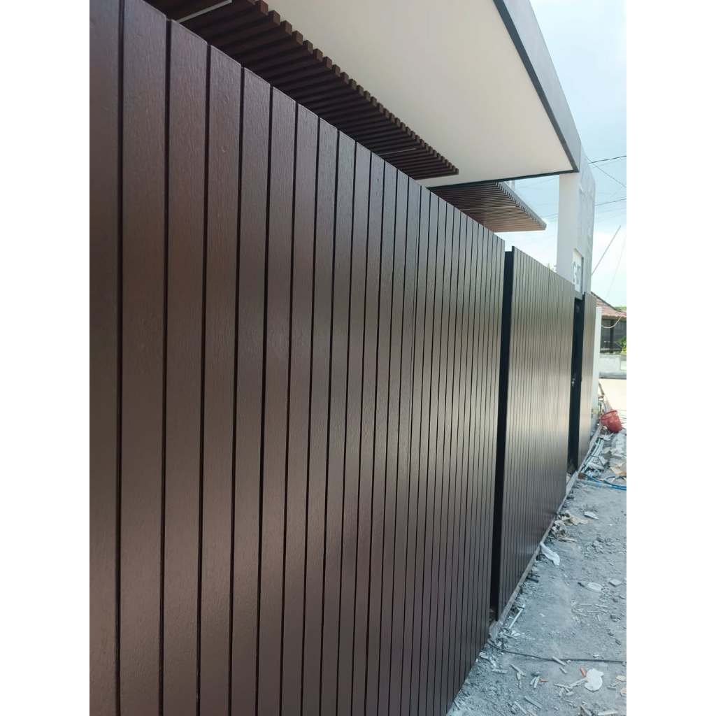 Gerbang Pagar WPC Duma Sleding/Geser Minimalis