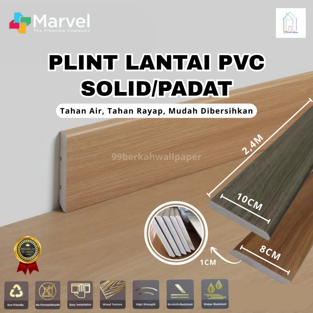 MARVEL PLINT SOLID PVC PREMIUM | PLINT FULL PVC PADAT | PLINT PADAT PVC | LIST PLINT LANTAI | AKSESO