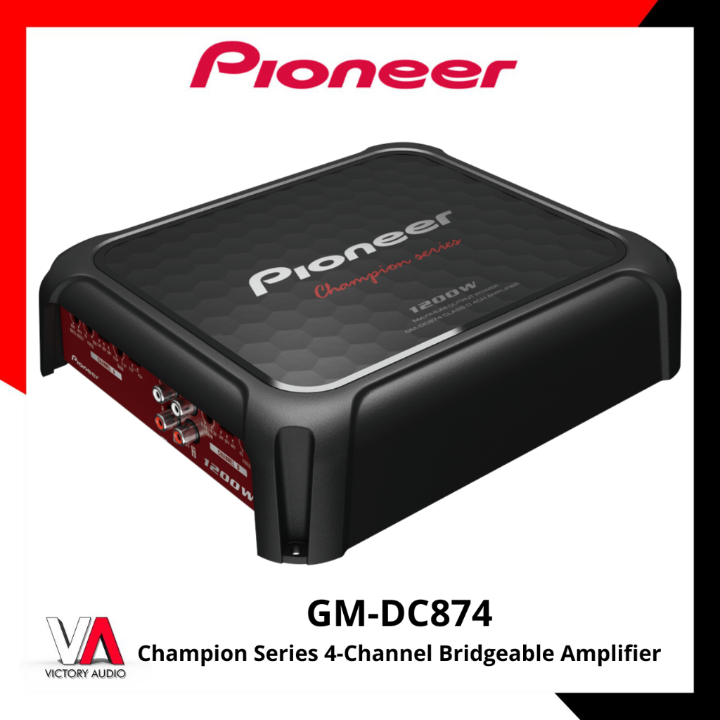 Amplifier Pioneer GM-DC874 4 Channel Amplifier RMS 80 Watt Plug N Play Power Amplifier Mobil 100% Or