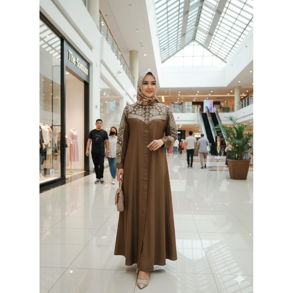 Gamis Katun Bordir Hajrah Dania Toyobo Premium Original Guzel / Gamis Katun Madina Terbaru/ Gamis Ad