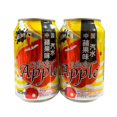 All Joy Food China Apple Drink | Minuman Apel Kaleng 325ml |