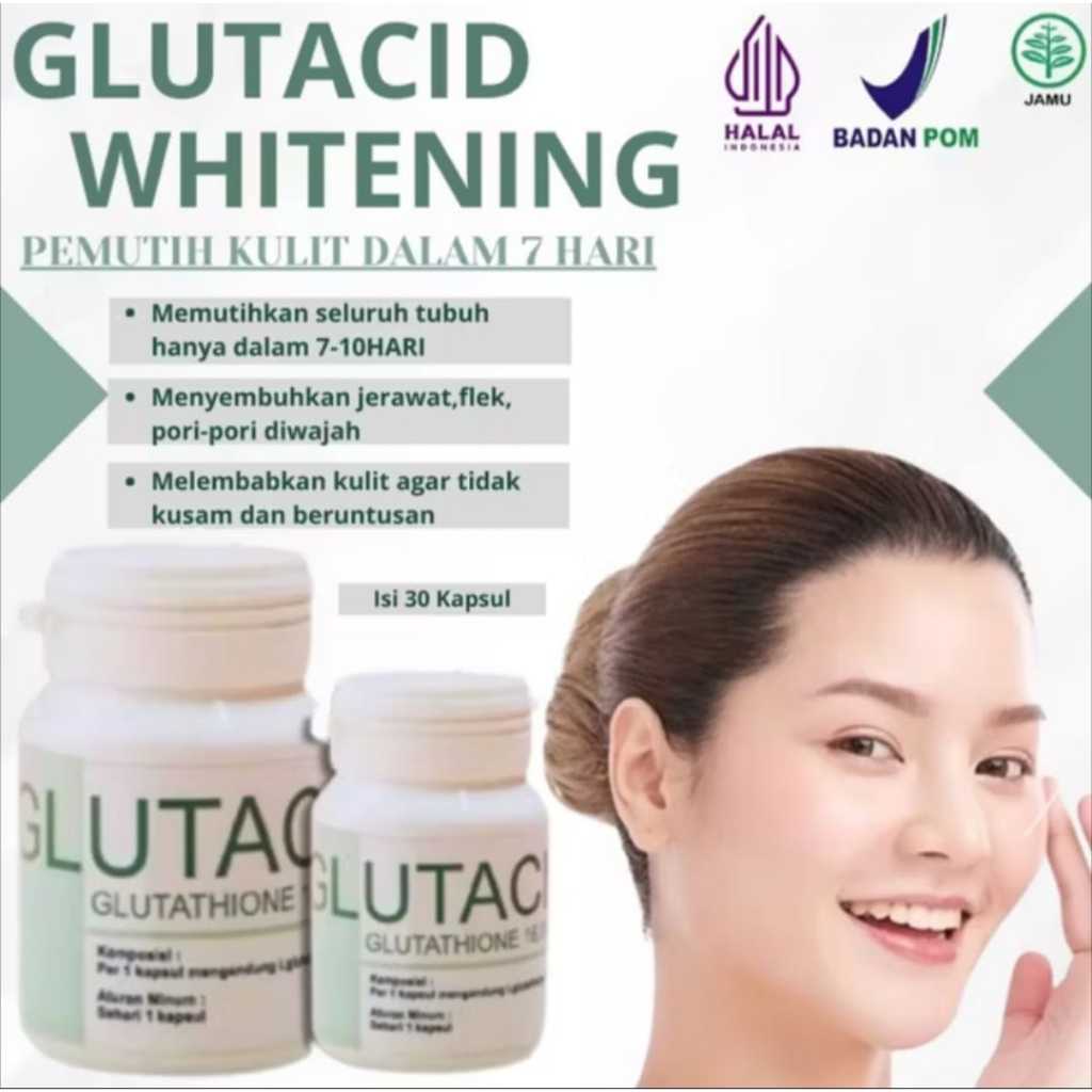 pemutih badan ampuh bpom 30 kapsul whitening booster