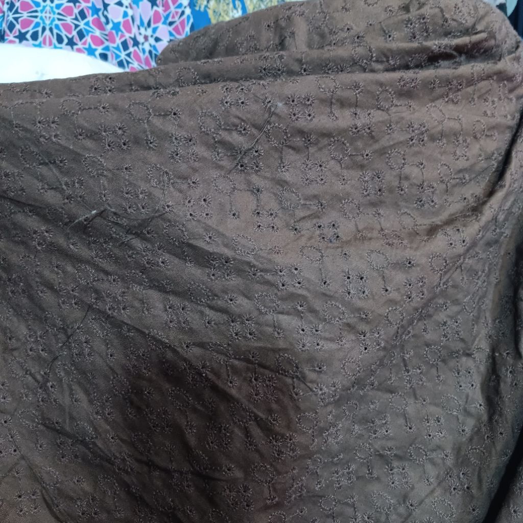 Katun BordirKain Katun Bordir Bunga Premium MeteranKatun Bordir Import Motif Elegan Bahan JahitKain 