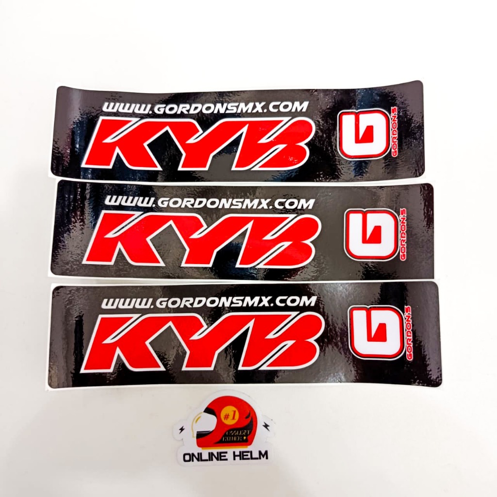 STIKER STICKER ORIGINAL KYB GORDON SHOCK DEPAN TELE TELESKOPIK USD KAYABA