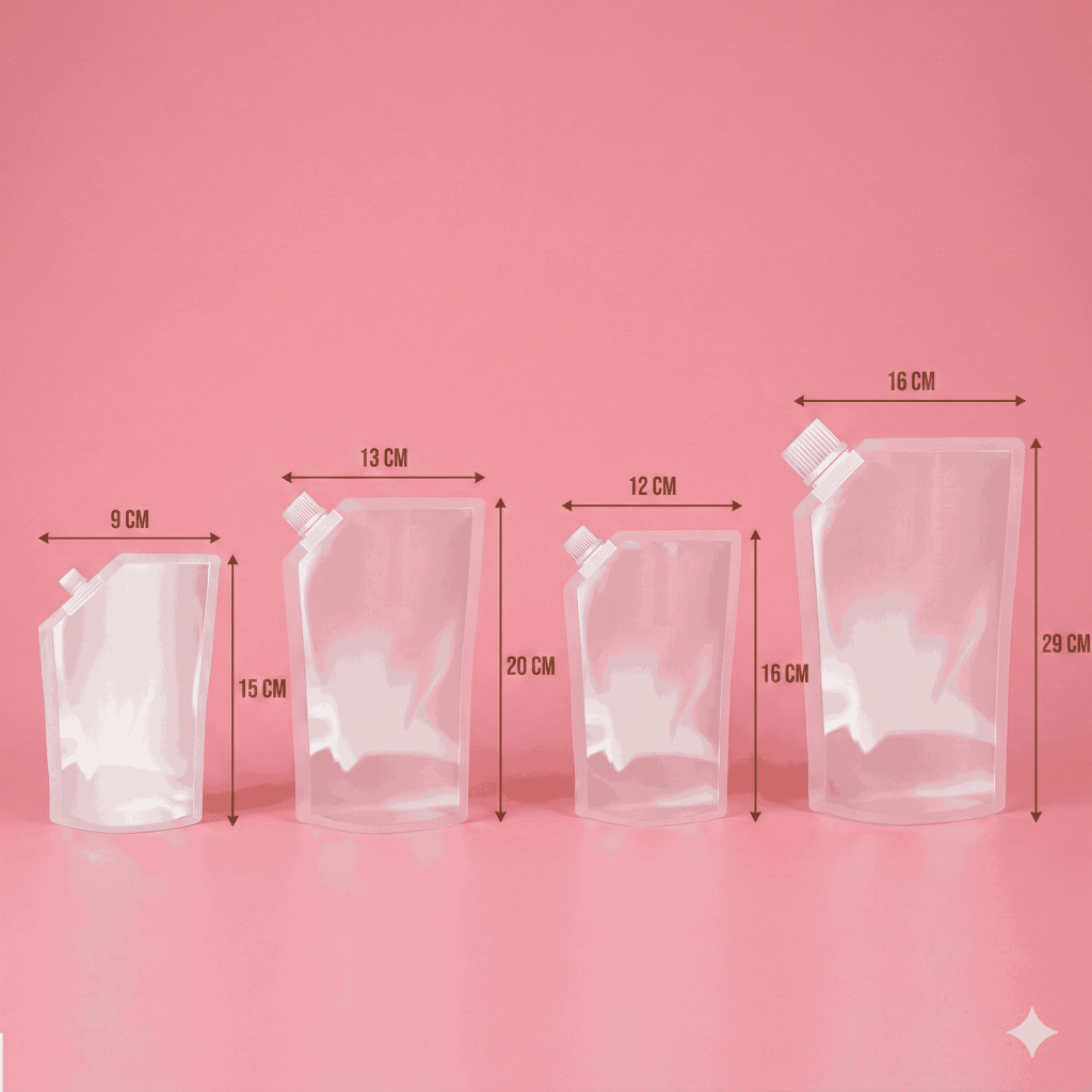 Spout Bag Bening | Standing Pouch Spout Kemasan Minuman Praktis FoodGrade