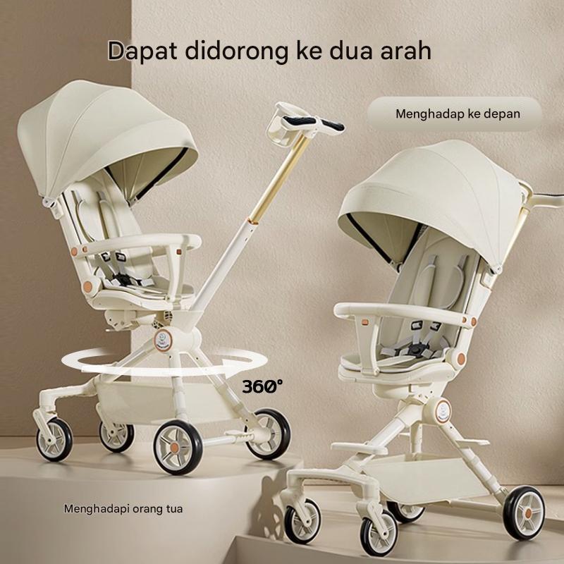 Rabbit Stroller Bayi Kereta Dorong Bayi Lipat Travelling 2 Arah Duduk Dan Berbaring Kereta Dorong
