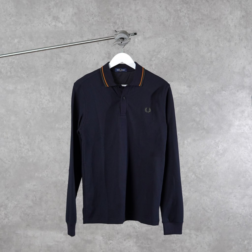 Polo FP TWIN TIPPED ORANGE GREEN NAVY LONG POLO 100% ORIGINAL