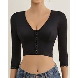 upper fit/baju korset bra lengan panjang pembentuk lengan dan dada