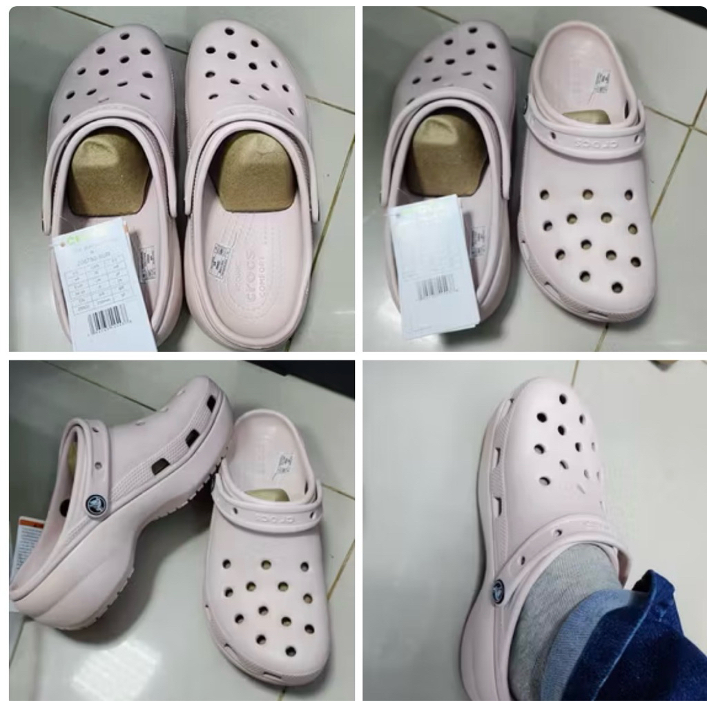 Preloved* Crocs Platform - Quartz (baby pink)