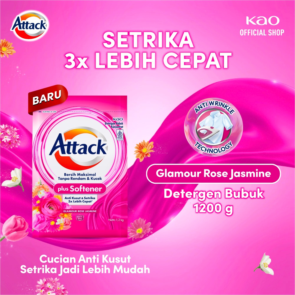 Attack Plus Softener Deterjen Bubuk Mesin Cuci Top Loading 1200 gr