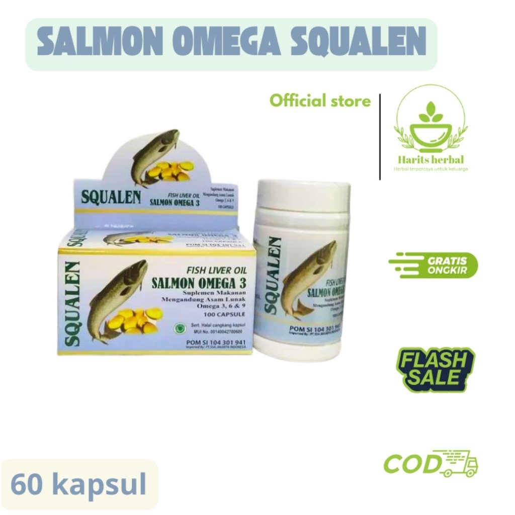 SALMON OMEGA 3 6 9 ( memperkuat daya ingat , liver , kolestrol )