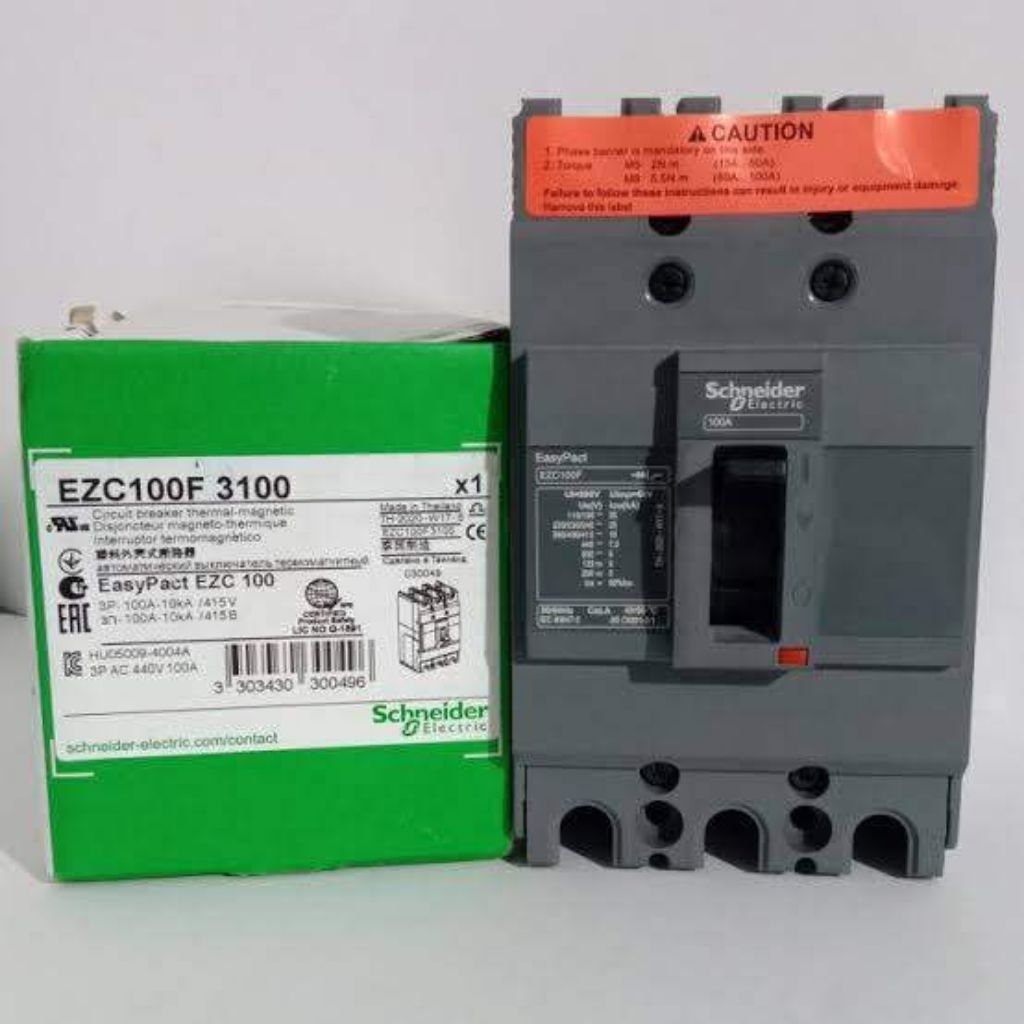 Mccb Breaker 3P 100A mccb EZC100F3100