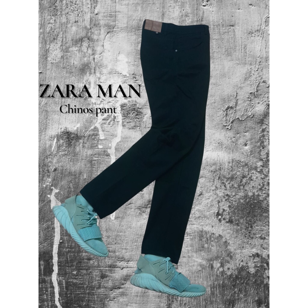 Chinos pants Zara Man bahan tebal ngaret warna fresh second preloved