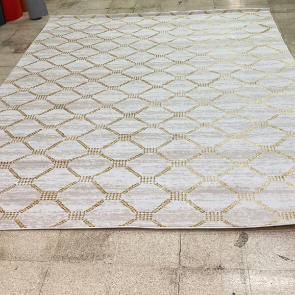 Karpet Turki Import Permadani Asli Turki Uk 240 x 320 Minimalis White Gold