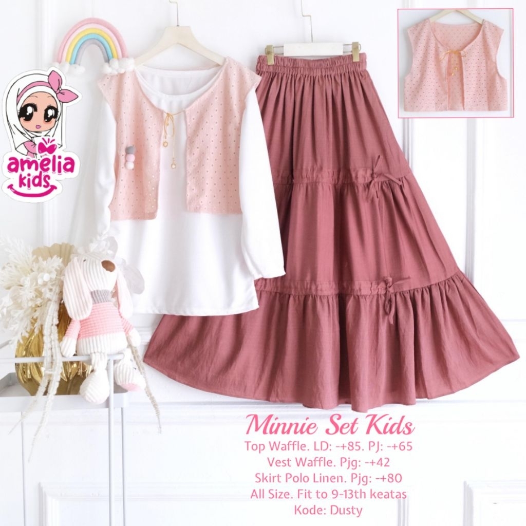 (COD set rok kids) minnie set kids ORI Amelia kids