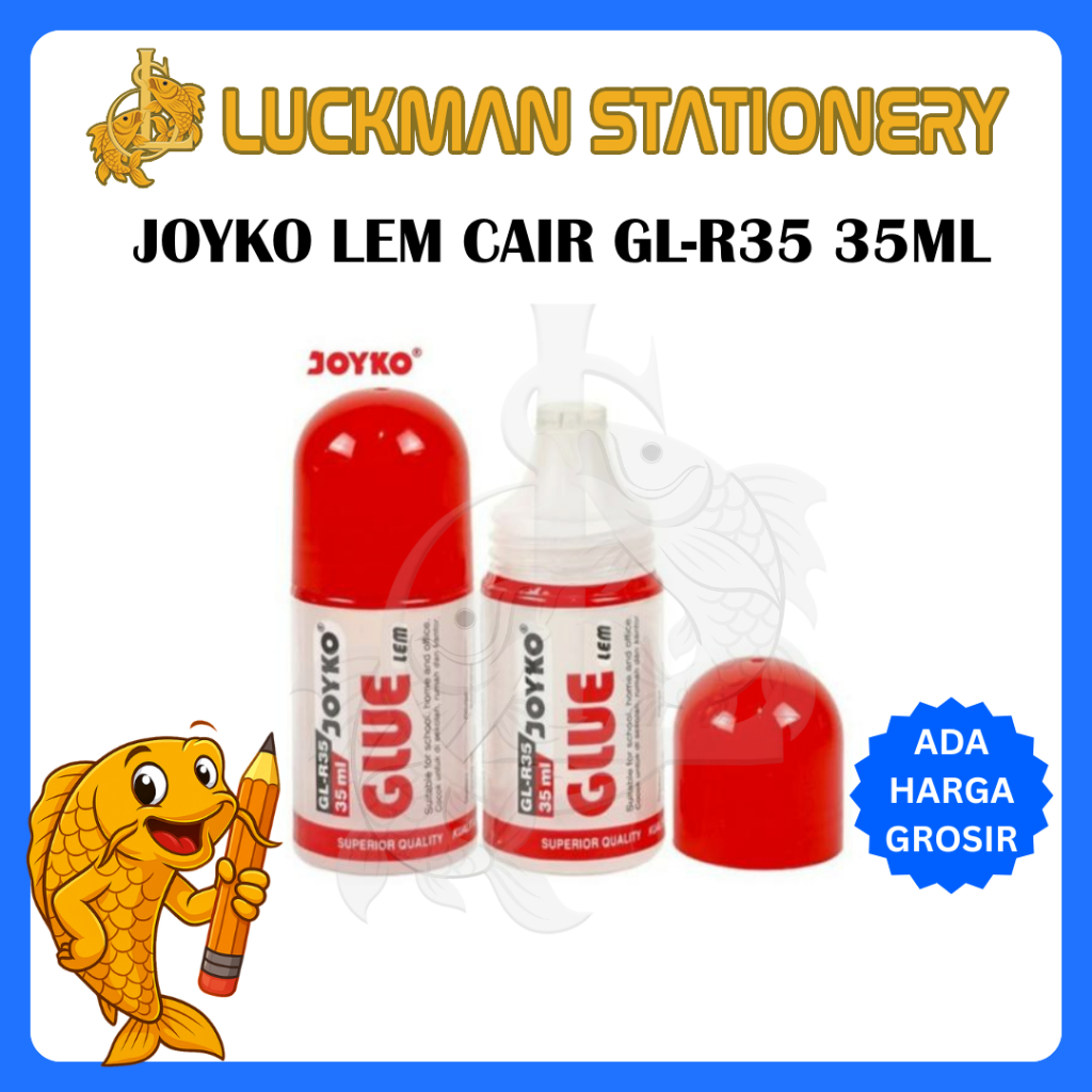 JOYKO LEM CAIR R35 35ML / LEM CAIR JOYKO / LIQUID GLUE / LEM SERBAGUNA [LUCKMAN STATIONERY]