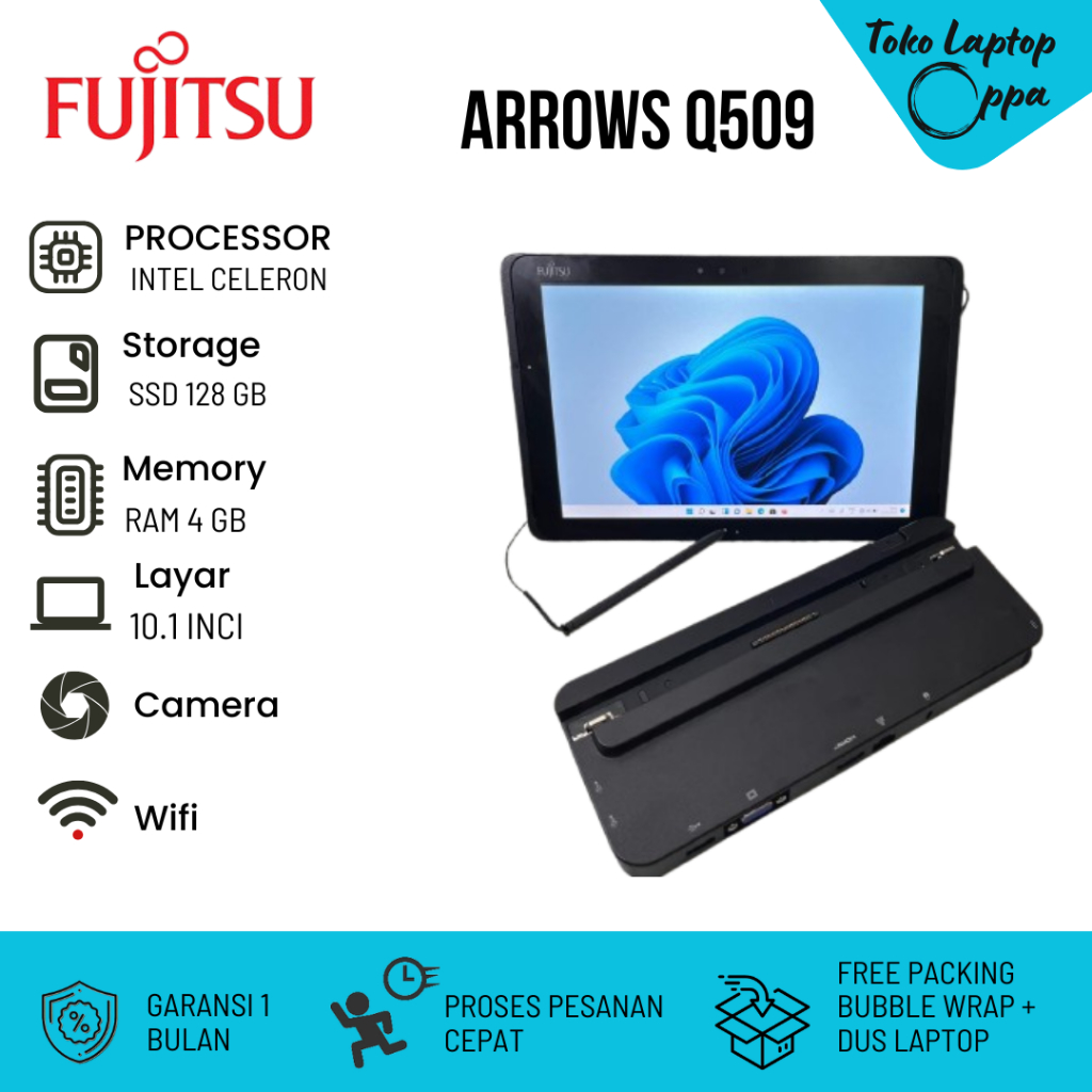 Laptop Fujitsu ARROWS tab Q509 touchscreen