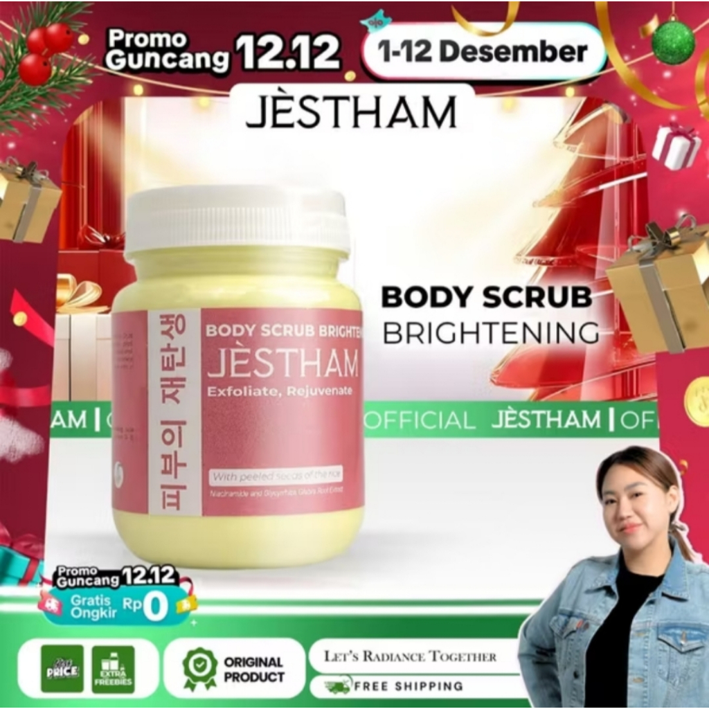 Jestham New Body Scrub Brightening jestham body scrub