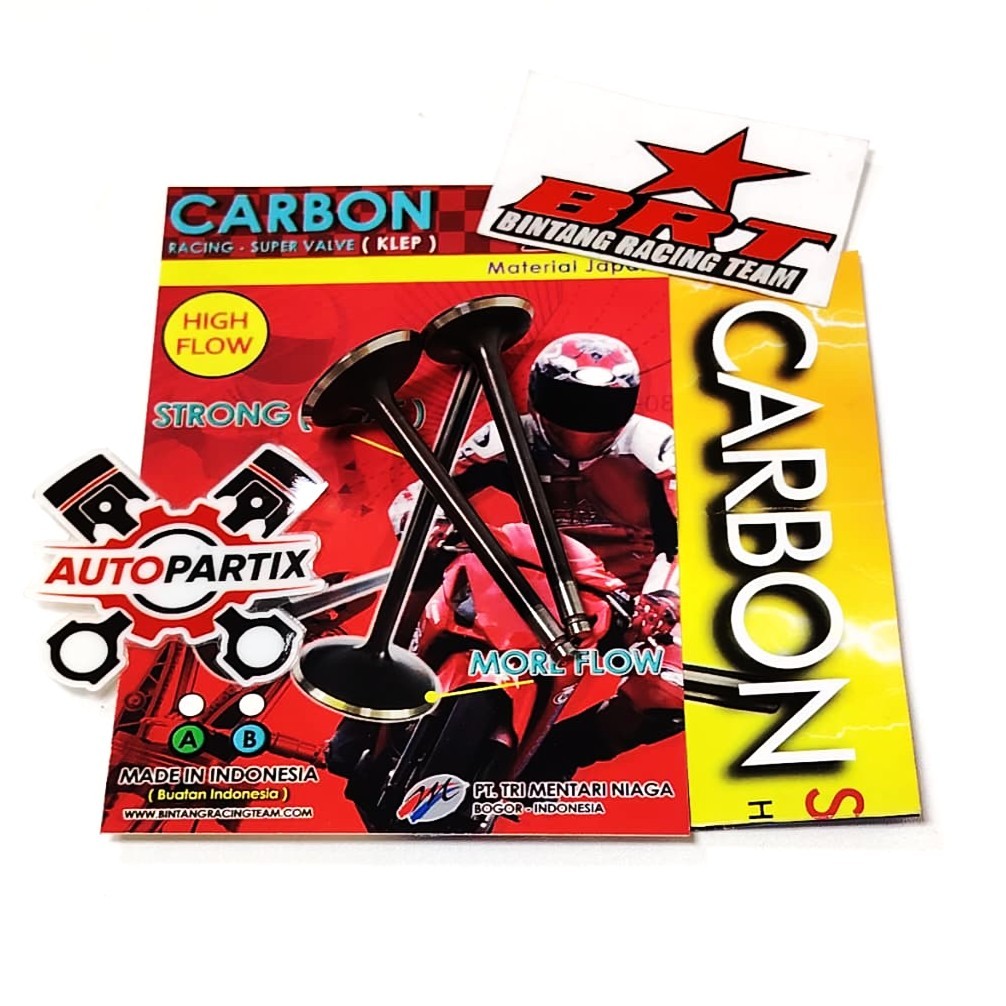 Payung Klep BRT 28 24 34 29 5mm MIO NOUVO FINO HEAD BRT Valve Klep Carbon 28 24 34 29 Batang 5 mm PN