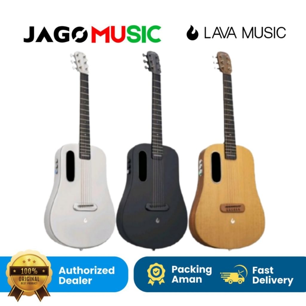 Guitar Lava Me Air Carbon Fiber Smart Guitar Akustik Elektrik Original Gitar Lava Me Air -Spruce Woo
