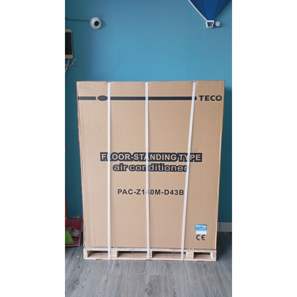1Set AC TECO Floor Standing 5 pk ( outdoor + indoor) Full Freon R410 segel pabrik garansi resmi