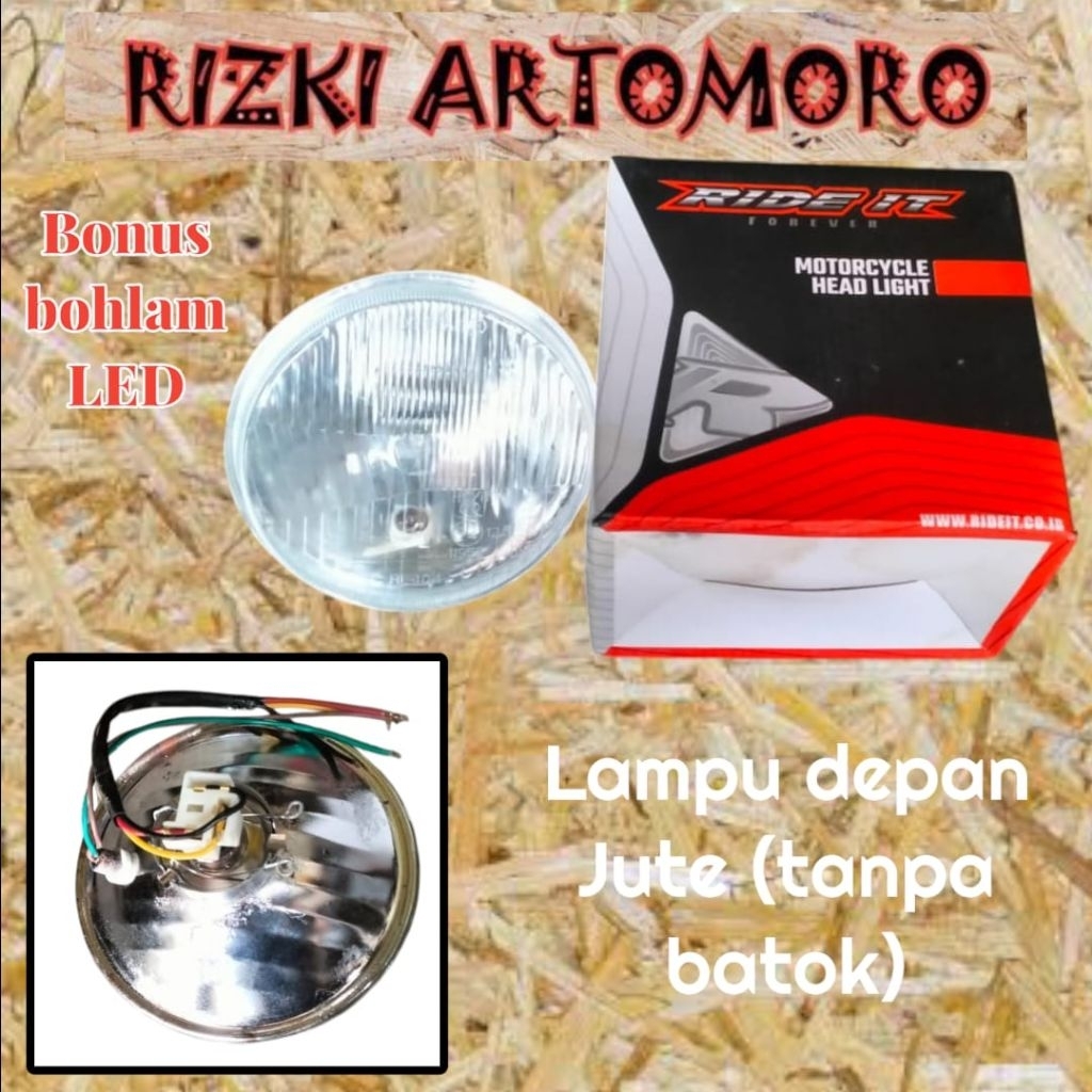 lampu depan pesek jute batok daymaker depo autopal 5,75 inch besi import