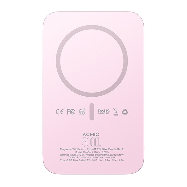 Acmic MAGBANK MW5 Mag. Wireless PB - Pink