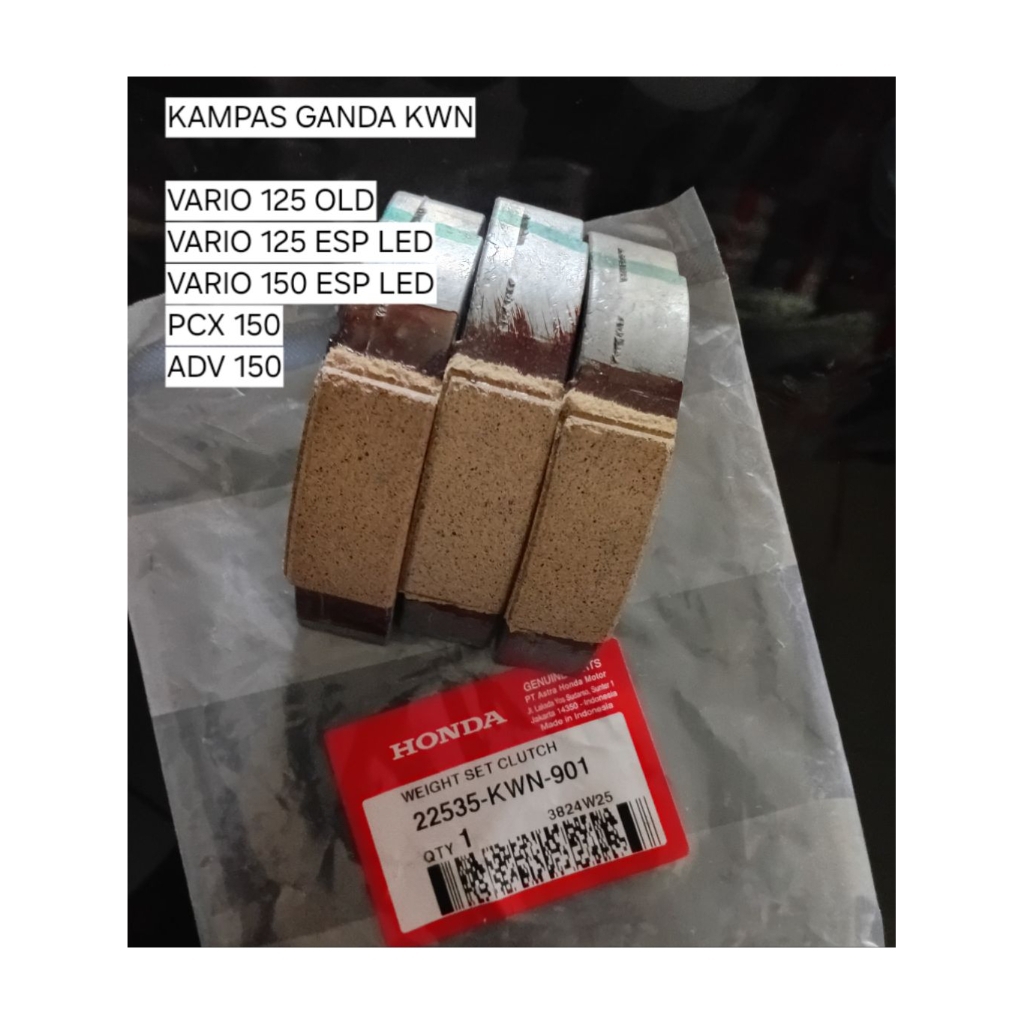 kampas ganda KWN, kampas ganda vario 125 old, vario 125 led, vario 150 led ori honda