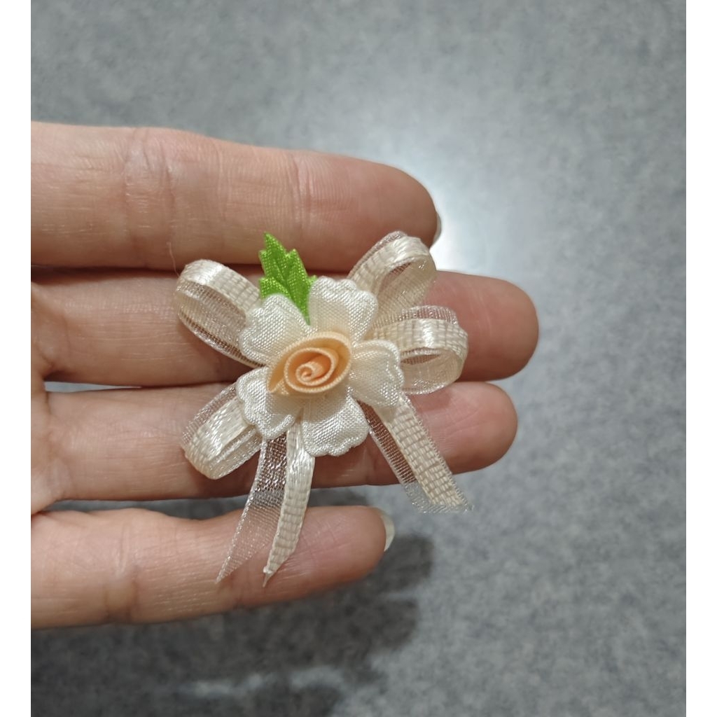 Pita Bunga Aplikasi Hiasan Aksesoris Hampers Baju Gaun Anak