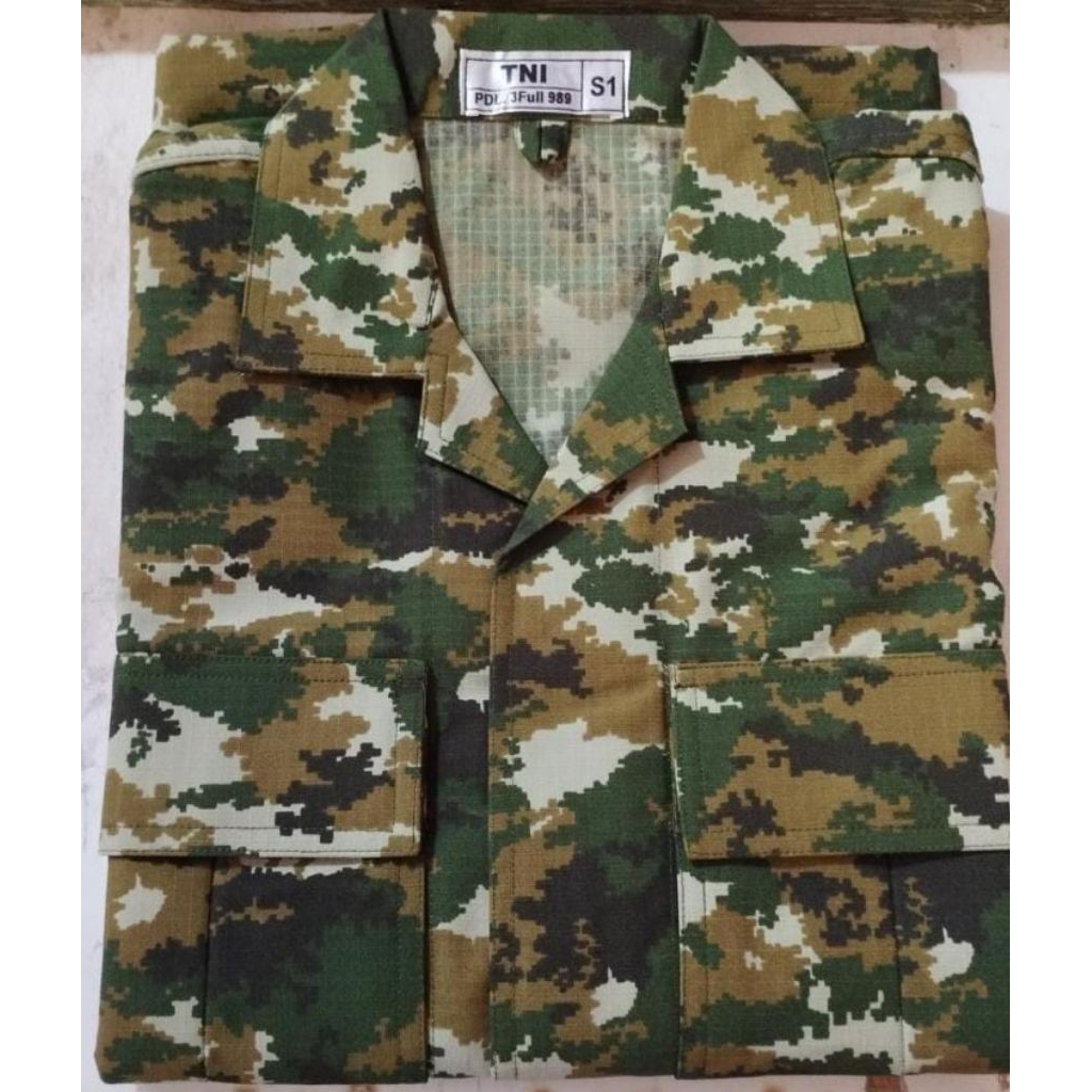 BAJU PDL TNI SAGE GREEN RIFSTOP