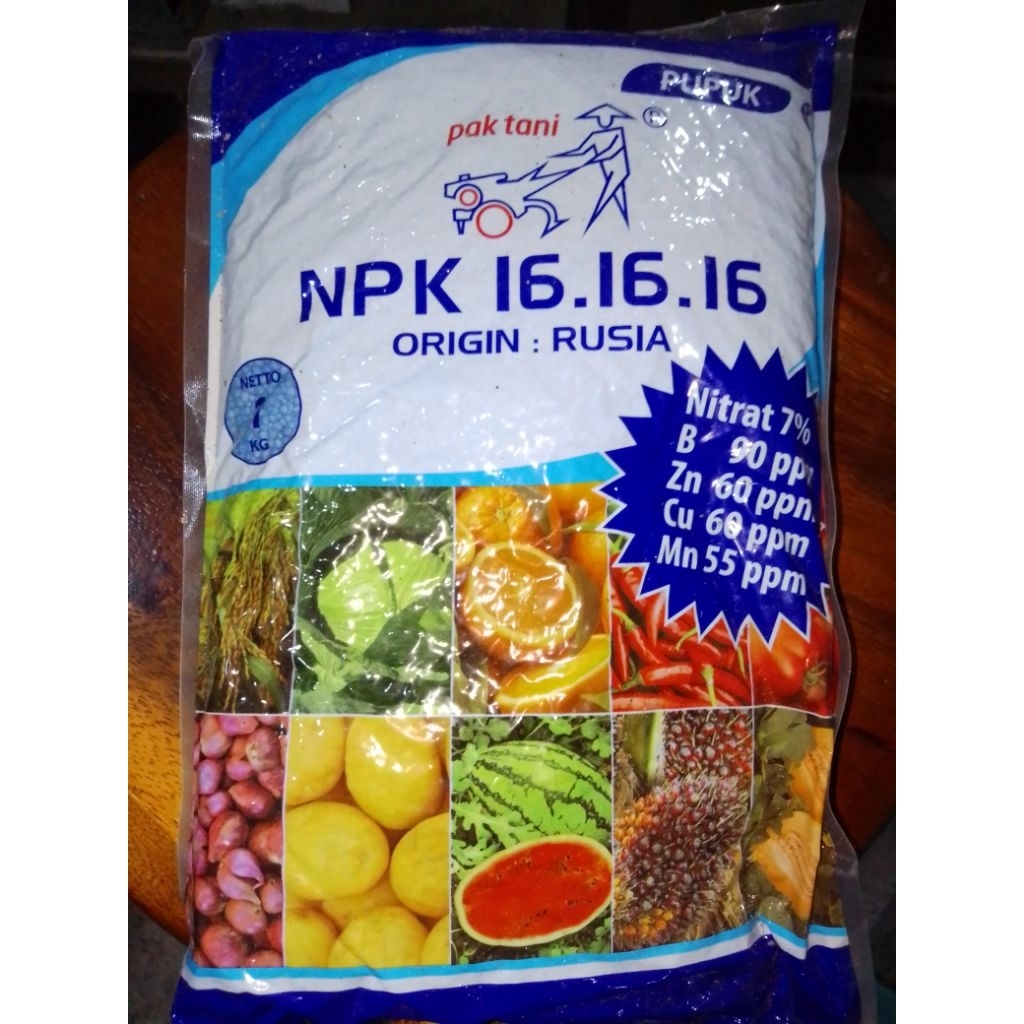 PUPUK NPK RUSIA PAK TANI 16.16.16 RUSIA 1 KG